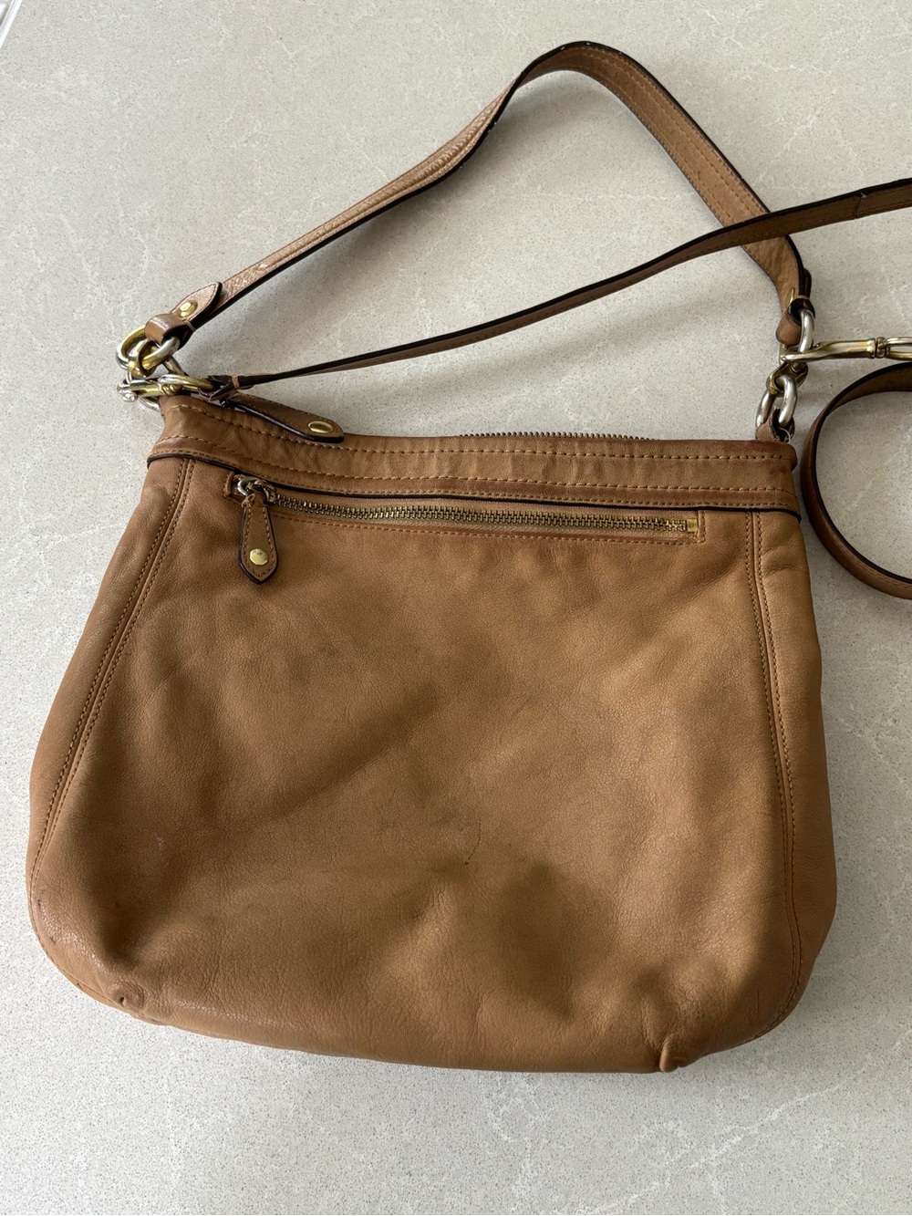Coach Tan Leather Hobo Bag Classic Everyday Shoulder Bag - Picture 14 of 16